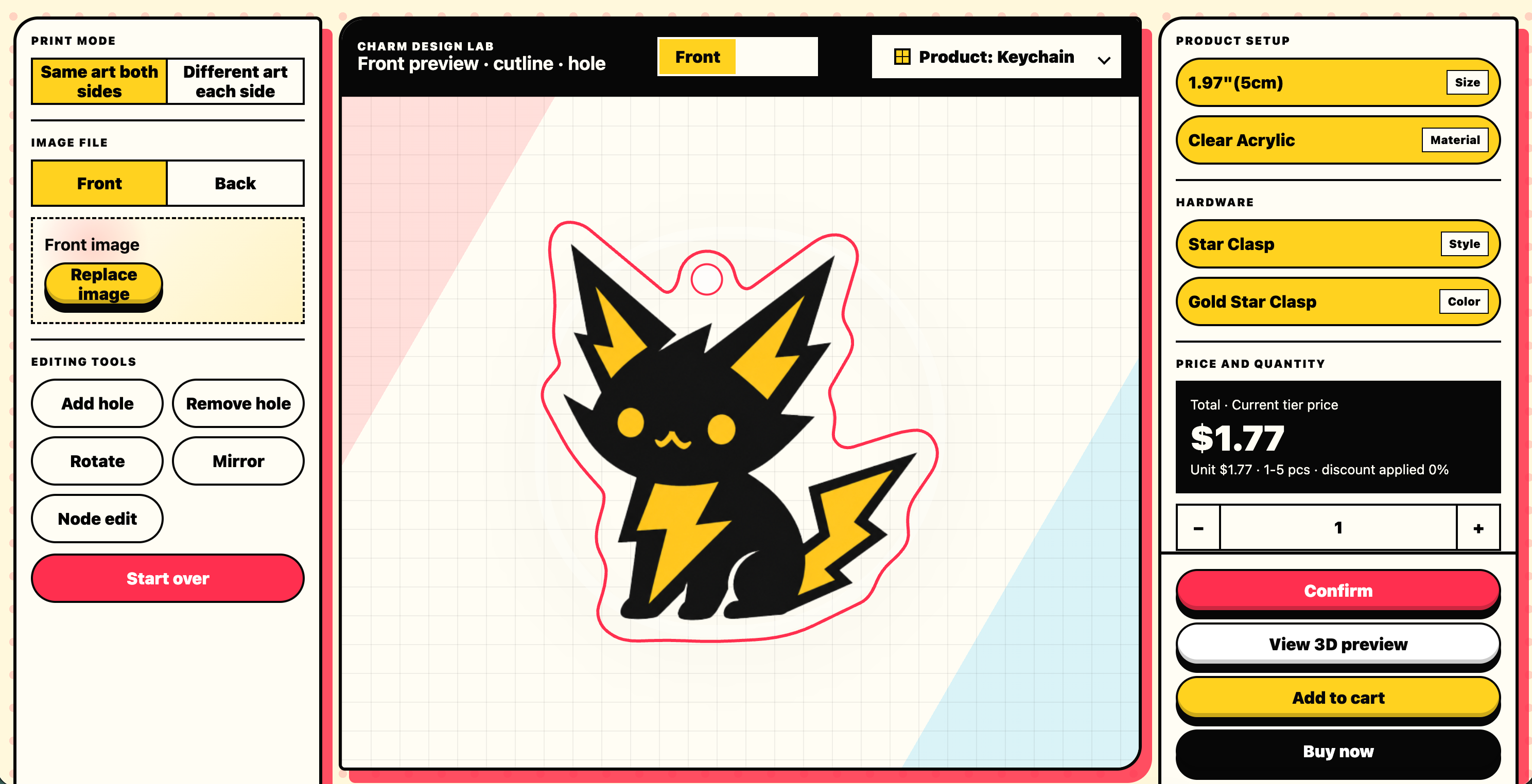 Custom Acrylic Keychains Editor Advantage