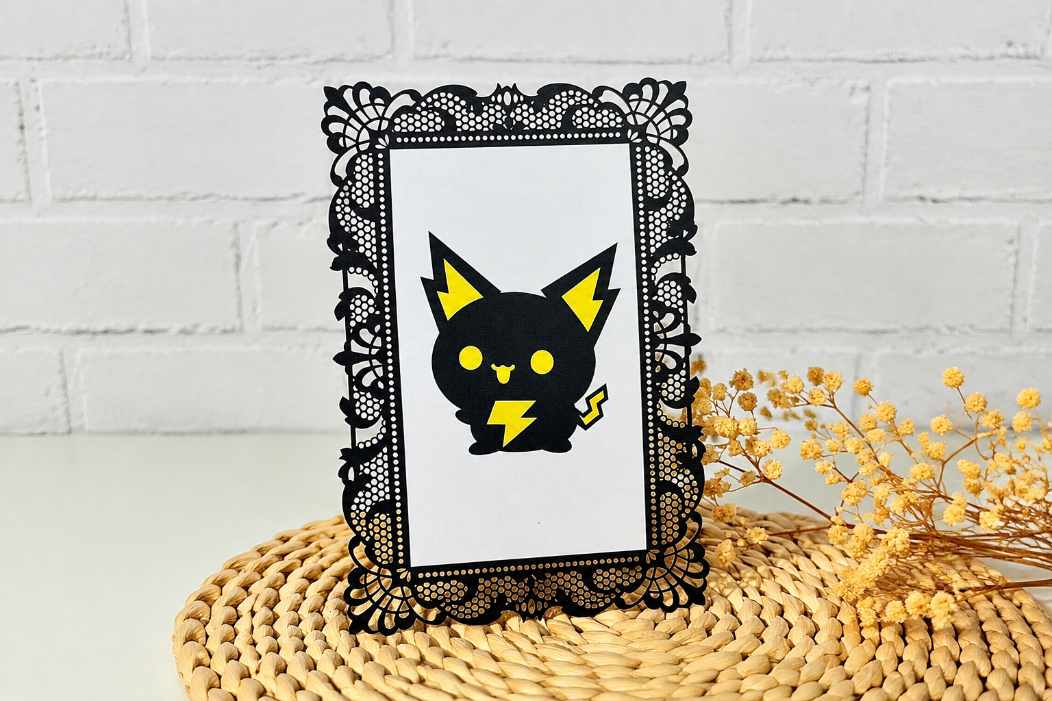 Real custom lace postcard